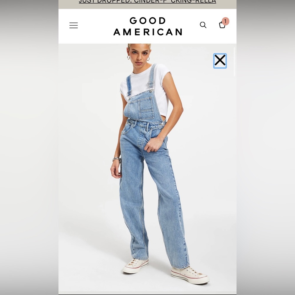 Good American Denim Overalls size 4